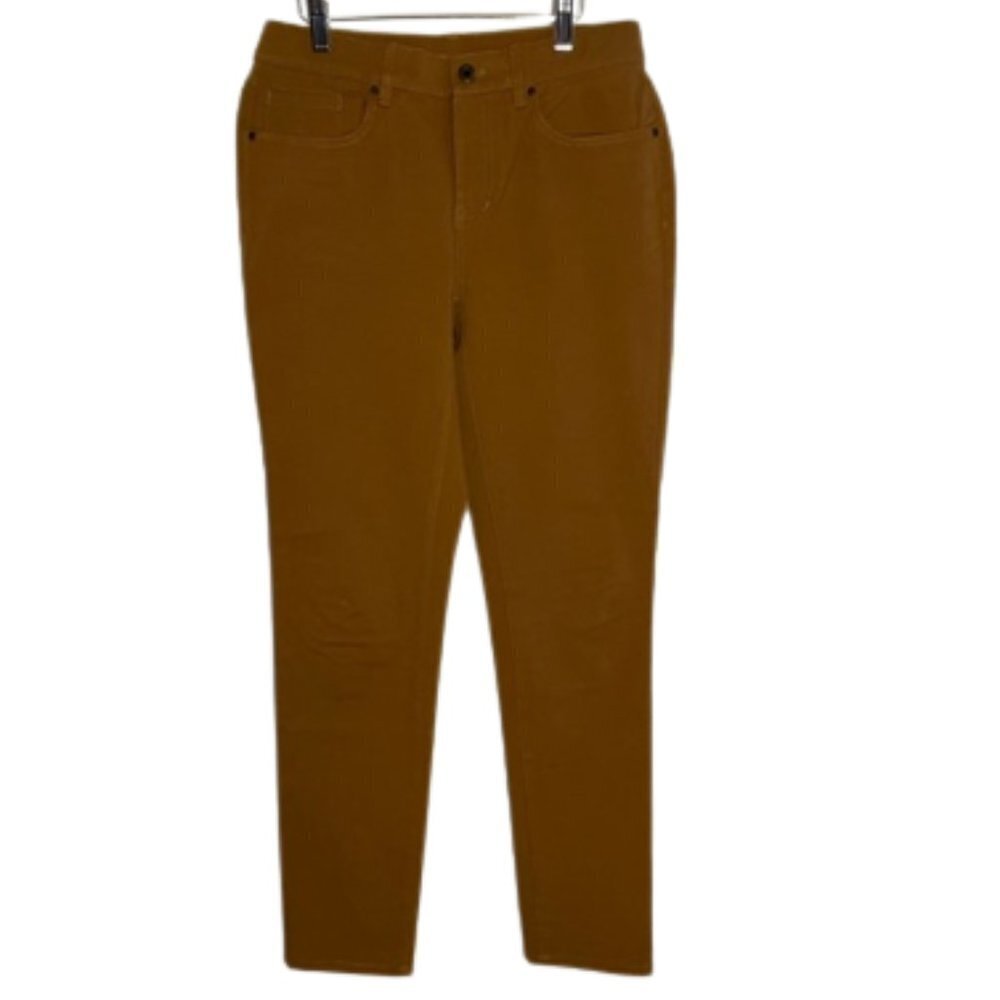 Orvis stretch chino brown bronze pants size 8 classic straight leg